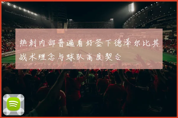 热刺内部普遍看好签下德泽尔比其战术理念与球队高度契合
